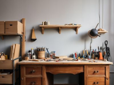 Wood refinishing service showing detailed furniture restoration work