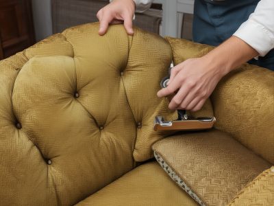 Professional upholstery repair service for furniture restoration
