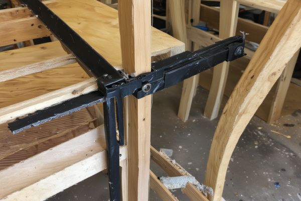 Structural furniture repair showing joint reinforcement and strength restoration