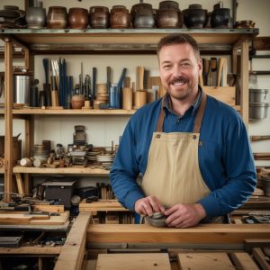 Chris McIntosh - Master craftsman and founder in his workshop